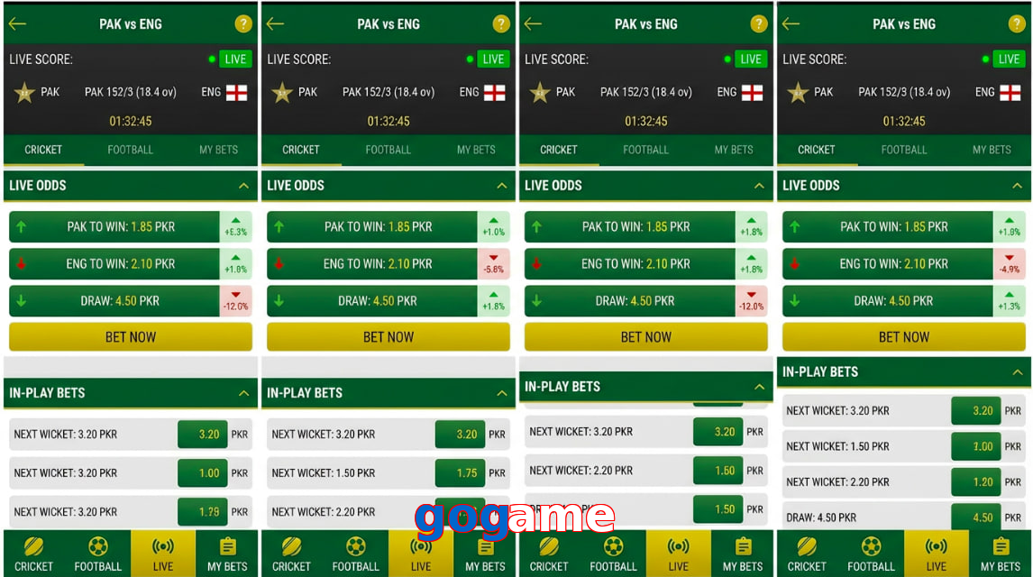 Game list for Gogame bet section